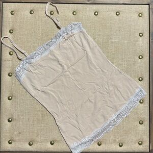 Ann Taylor Beige Camisole with Lace Detail